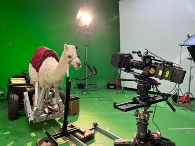 Tournage en studio sur fond vert